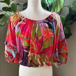 Rachel Zoe Multicolor Off-Shoulder Blouse